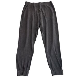 Lunya Charcoal Grey Gray Waffle Thermal Jogger Leggings Pants Size Medium